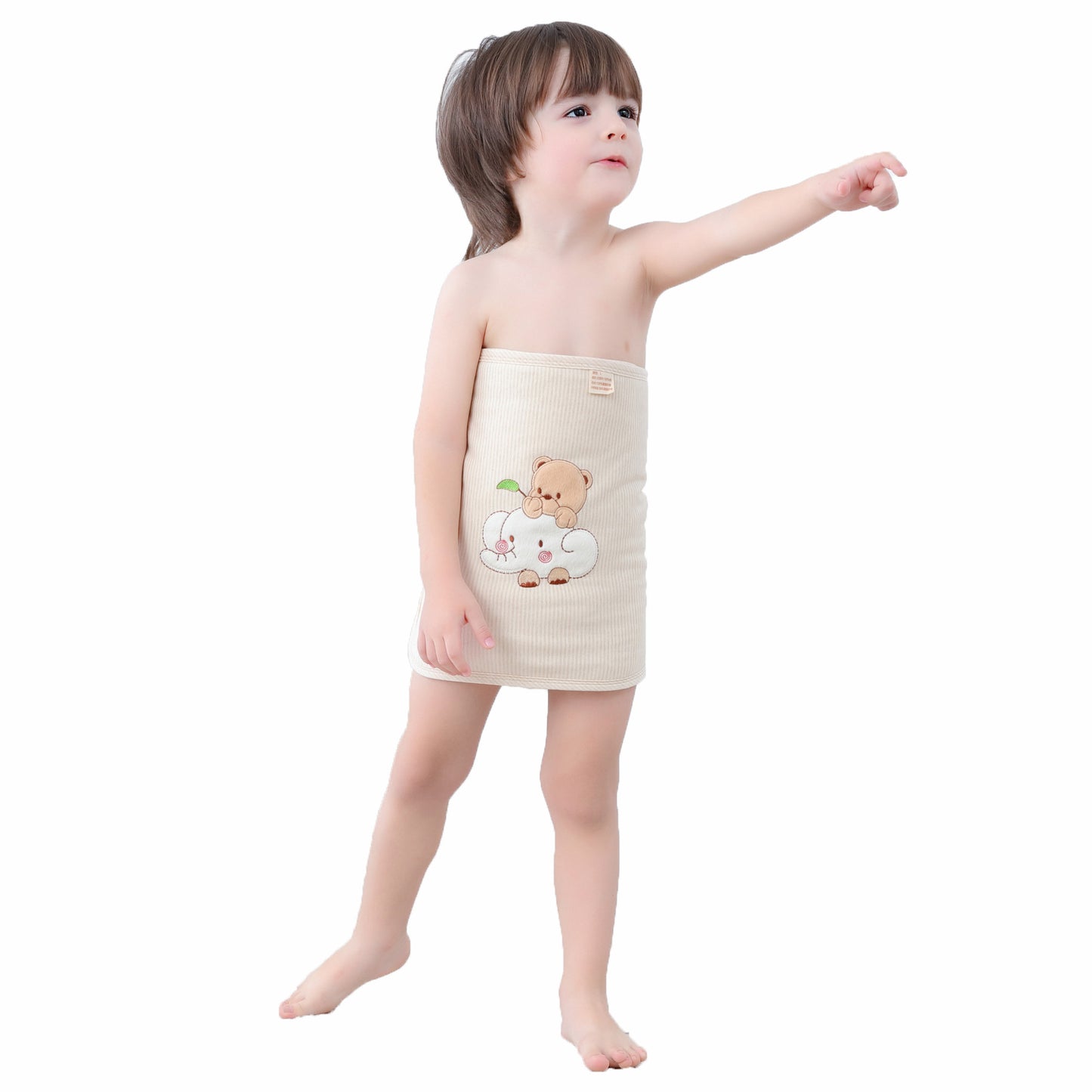 Z25040106廠商批發兒童嬰兒繡花護肚圍 保暖防踢被秋冬彩棉肚兜肚圍新疆棉