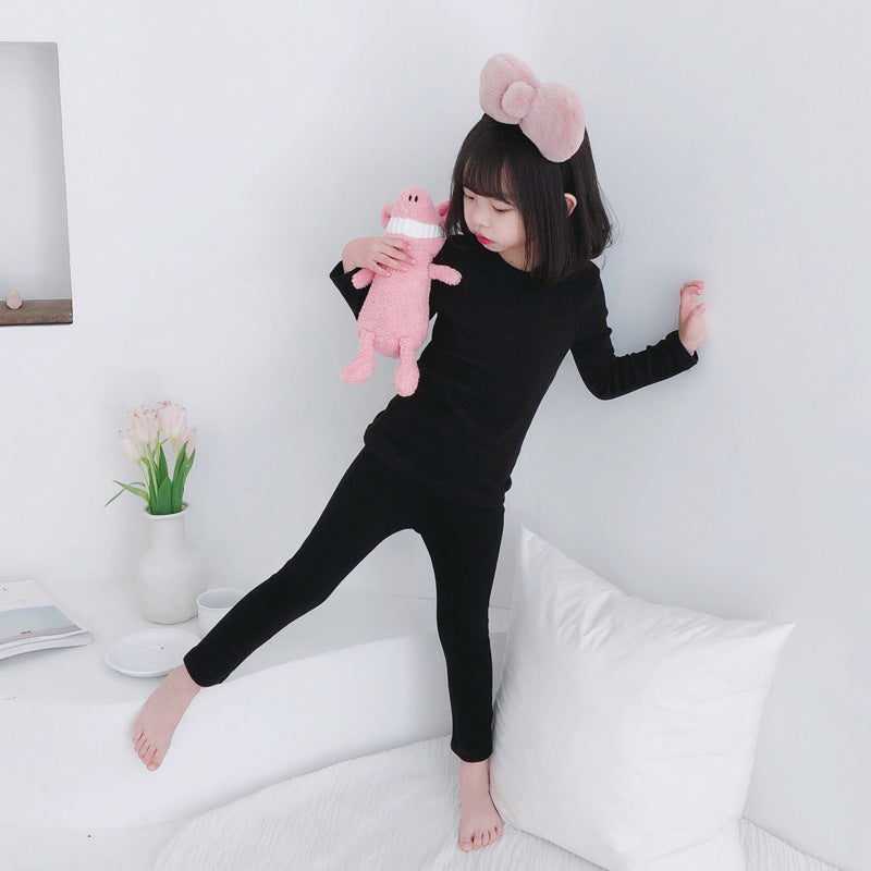 J23113005兒童A類睡衣套裝23秋冬女童秋衣秋褲男童小寶寶純棉長袖家居服