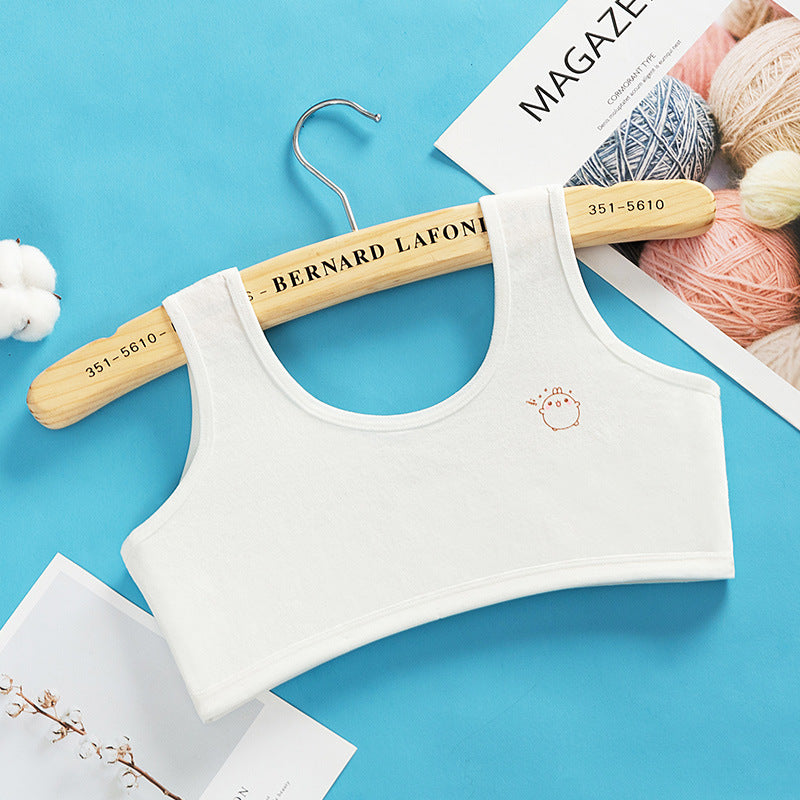 Z24080110發育期女童內衣女學生女孩純棉四色小背心青少女國中女孩8-9-12歲