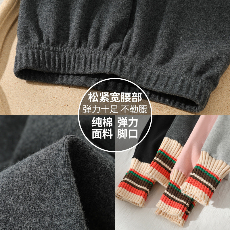 FC23120722女童褲子春秋裝兒童裝寶寶緊身褲加絨加厚外穿中厚冬秋款長褲洋氣(9-12天到貨)