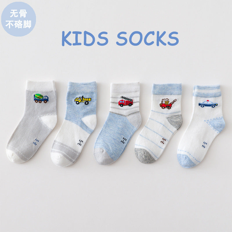 GD24051908春夏新款兒童襪中筒 新生寶寶襪子卡通寶寶類批發(上面是5雙的價格)(9-12天到貨)