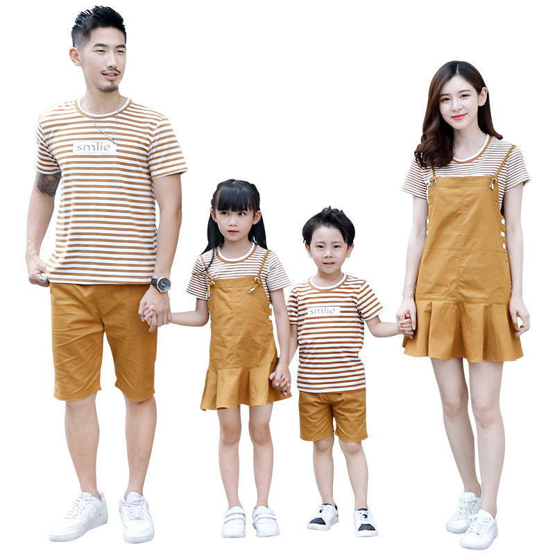 I23041103親子裝夏裝2023全家裝新款T恤套裝