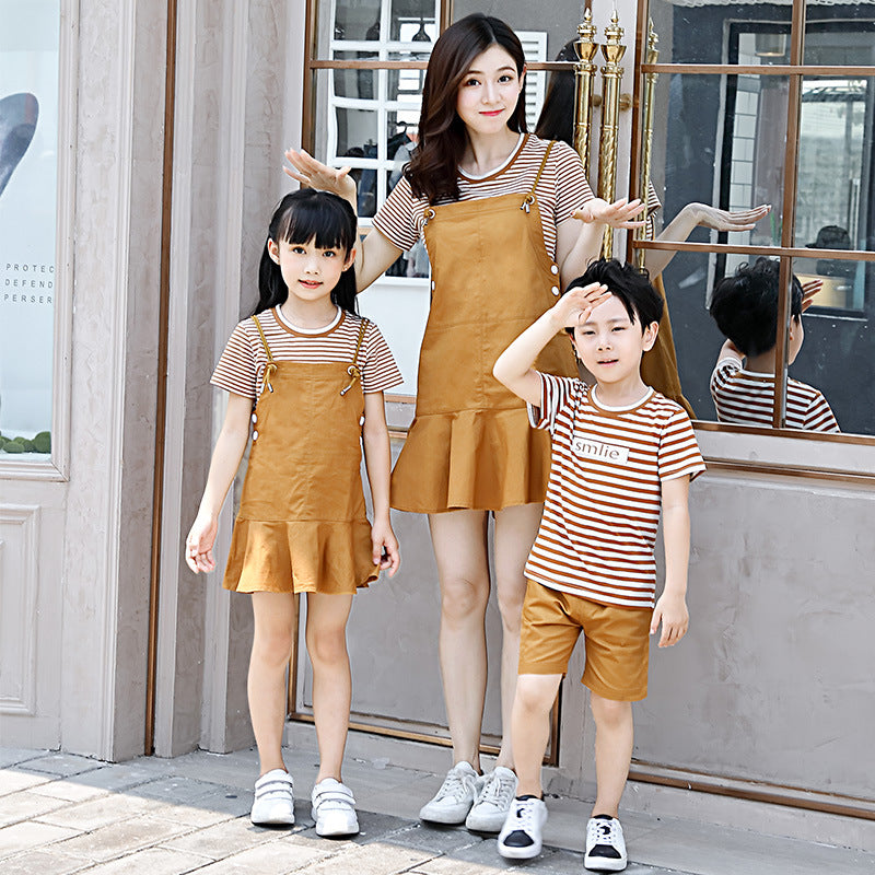 I23041103親子裝夏裝2023全家裝新款T恤套裝