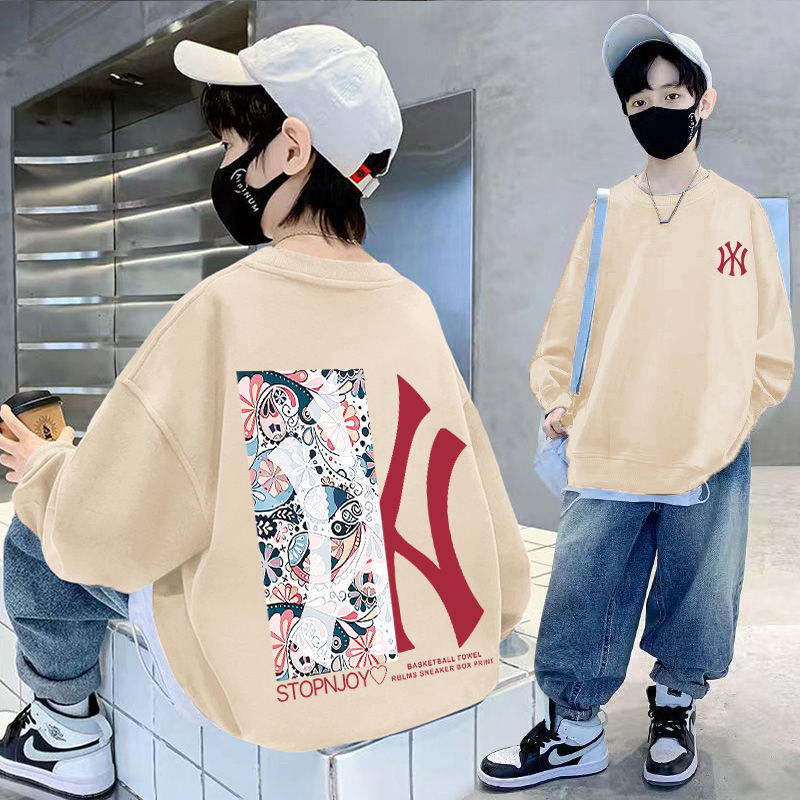 Z25030411男童衛衣長袖秋裝帥氣學生卡通中大童春秋季韓版上衣潮