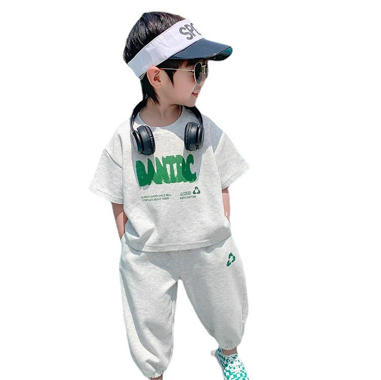 FB23072009男童夏裝套裝-新款兒童短袖夏季衣服潮帥氣網紅夏款兩件套