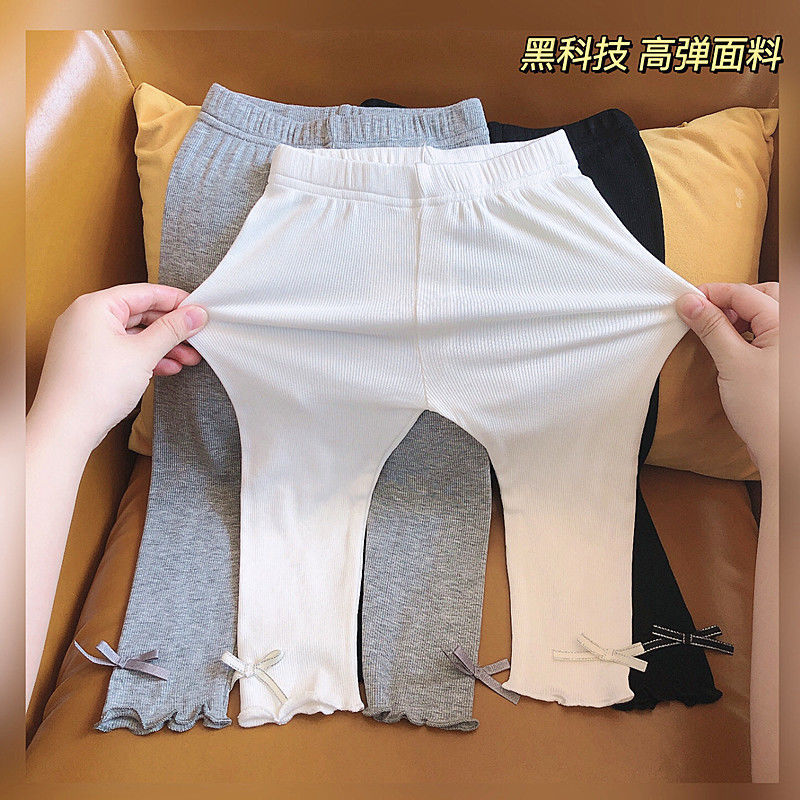 CA25052114寶寶緊身褲薄款春夏新款休閒長褲韓國版洋氣百搭外穿女童長褲子