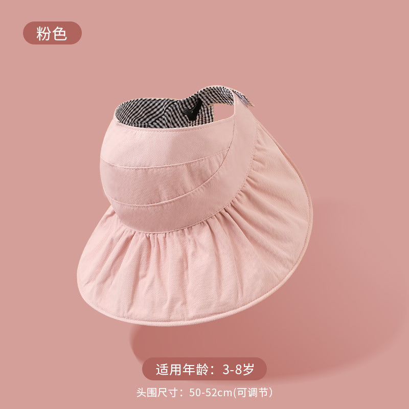 GD24051901春夏兒童太陽帽戶外戶外男童女童防曬帽卡通寶寶空頂帽(9-12天到貨)