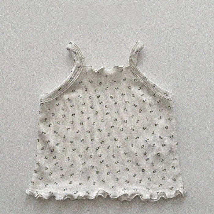 GF25061710ins韓版嬰童寶寶夏季純棉坑條木耳邊背心上衣短褲套裝高彈外出服