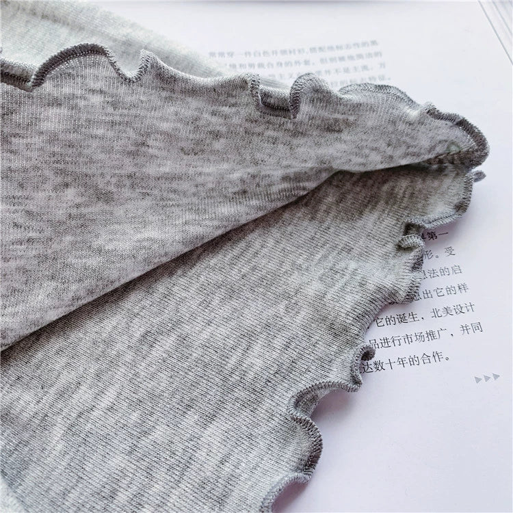 CA23101807女童打底衫新款兒童內搭洋氣蕾絲純色長袖T恤春秋小女孩上衣
