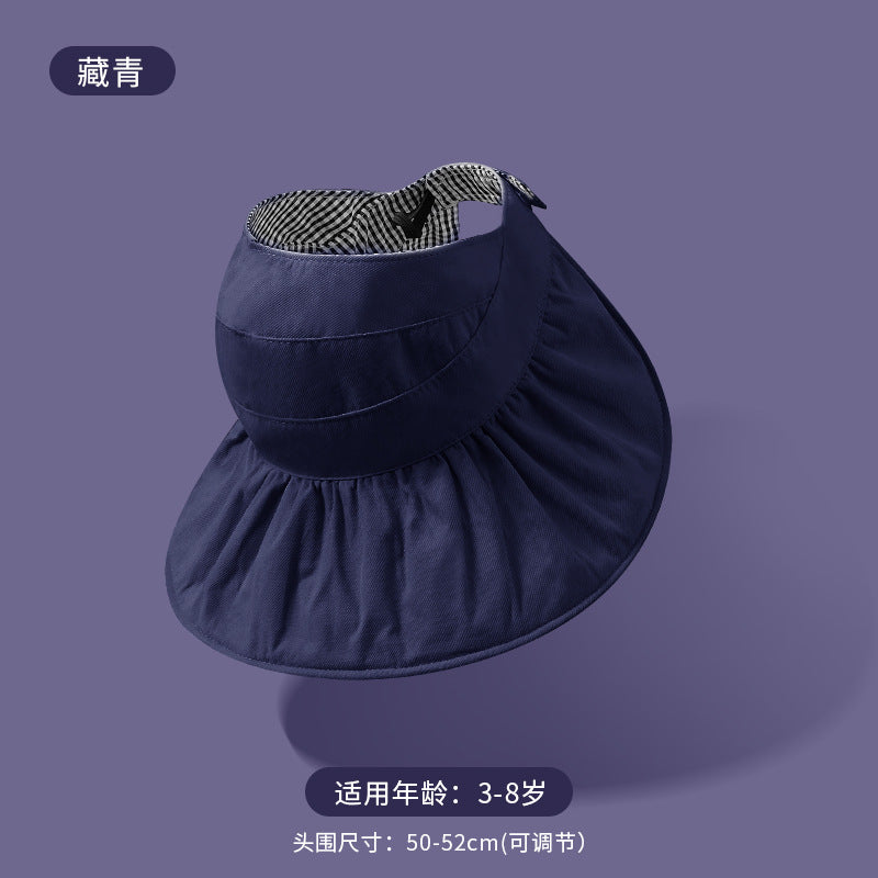 GD24051901春夏兒童太陽帽戶外戶外男童女童防曬帽卡通寶寶空頂帽(9-12天到貨)