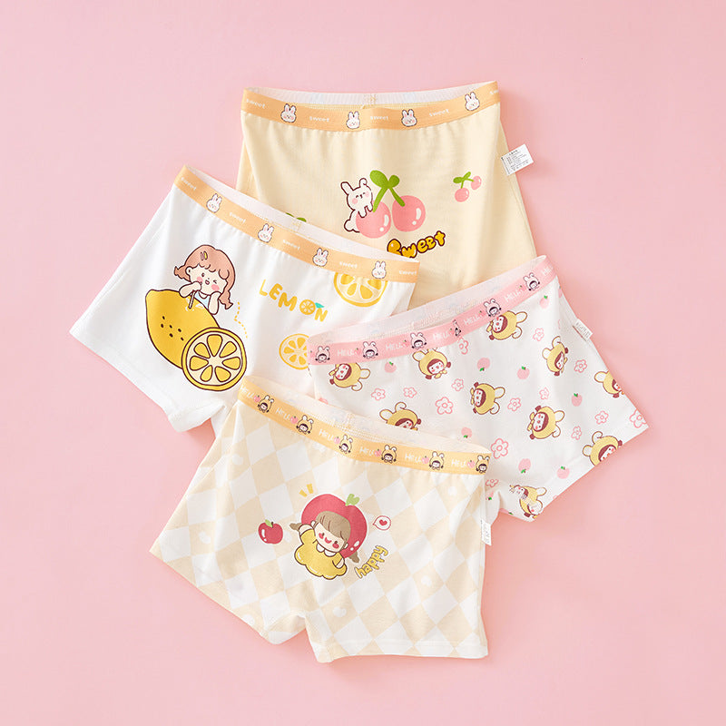 Z25040118女童內褲純棉a類棉兒童女孩短褲女孩小童平角褲不夾屁夏薄款