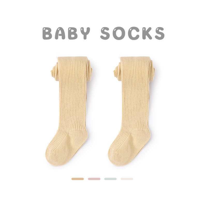 G25092511春秋純色雙針兒童褲襪透氣精梳棉女童褲襪寶寶緊身褲襪