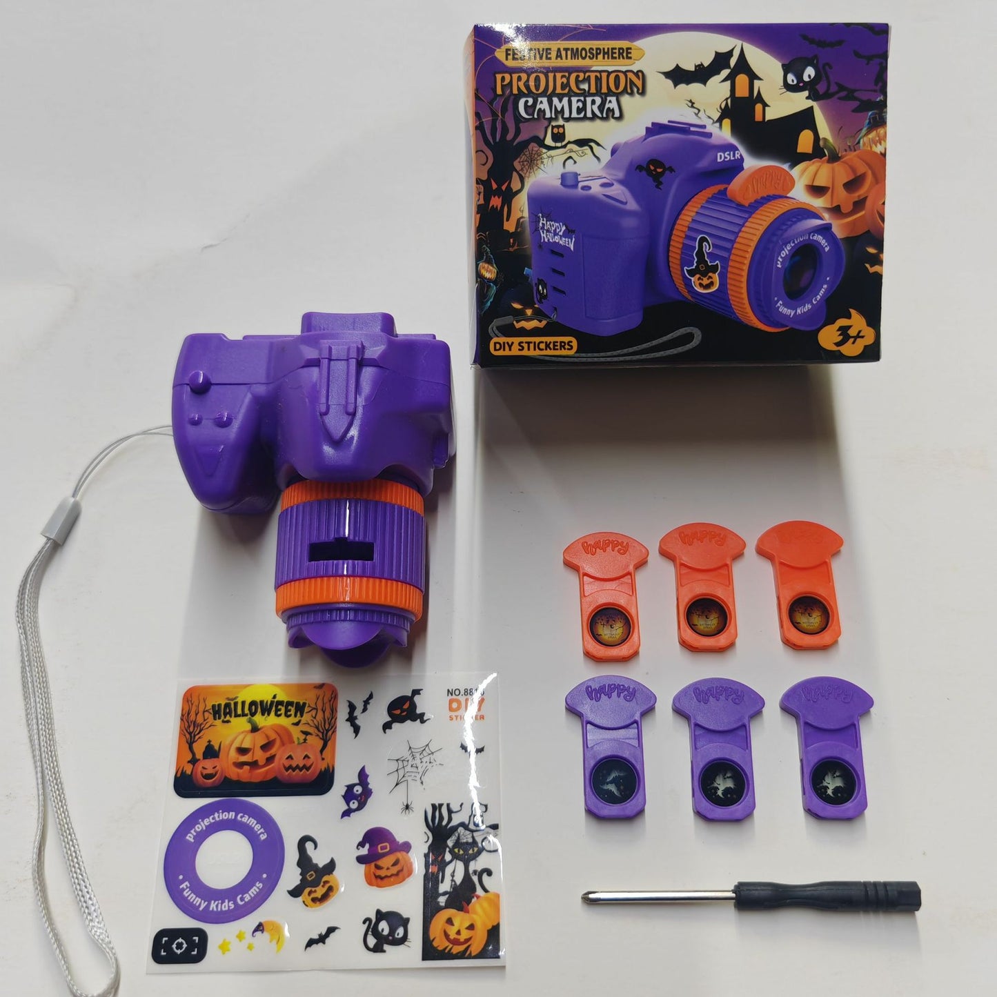 Z24081806萬聖節玩具投影攝影機兒童發光聖誕投影手電筒新年商品抖音