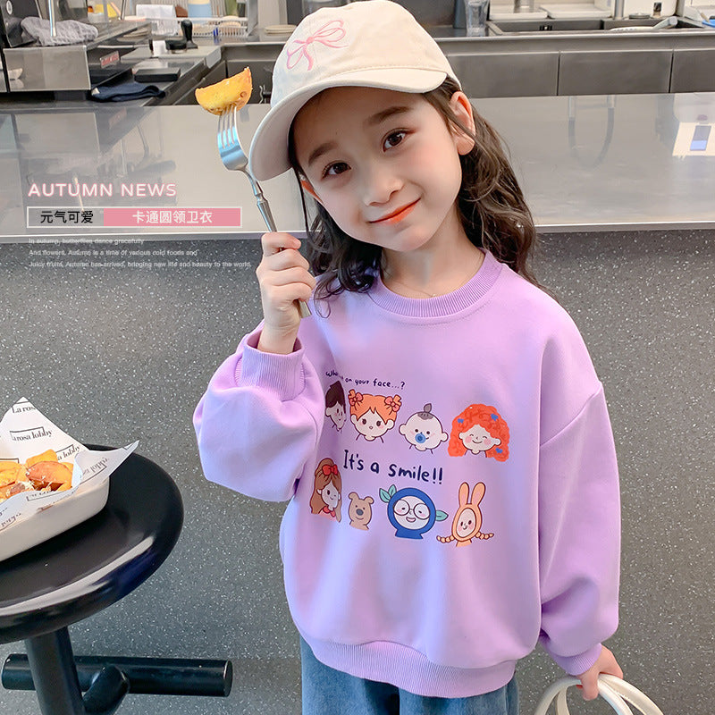 CA24121810女童衛衣春秋款2024新款洋氣時尚女寶寶網紅秋季上衣兒童秋裝衣服