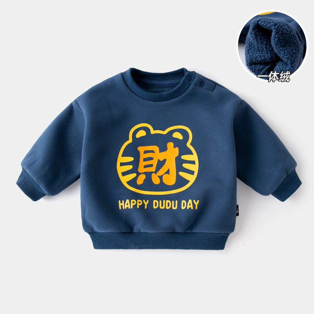 CA24011802成成家寶寶加絨衛衣新年裝嬰兒衣服男童拜年服女童過年服童裝外套