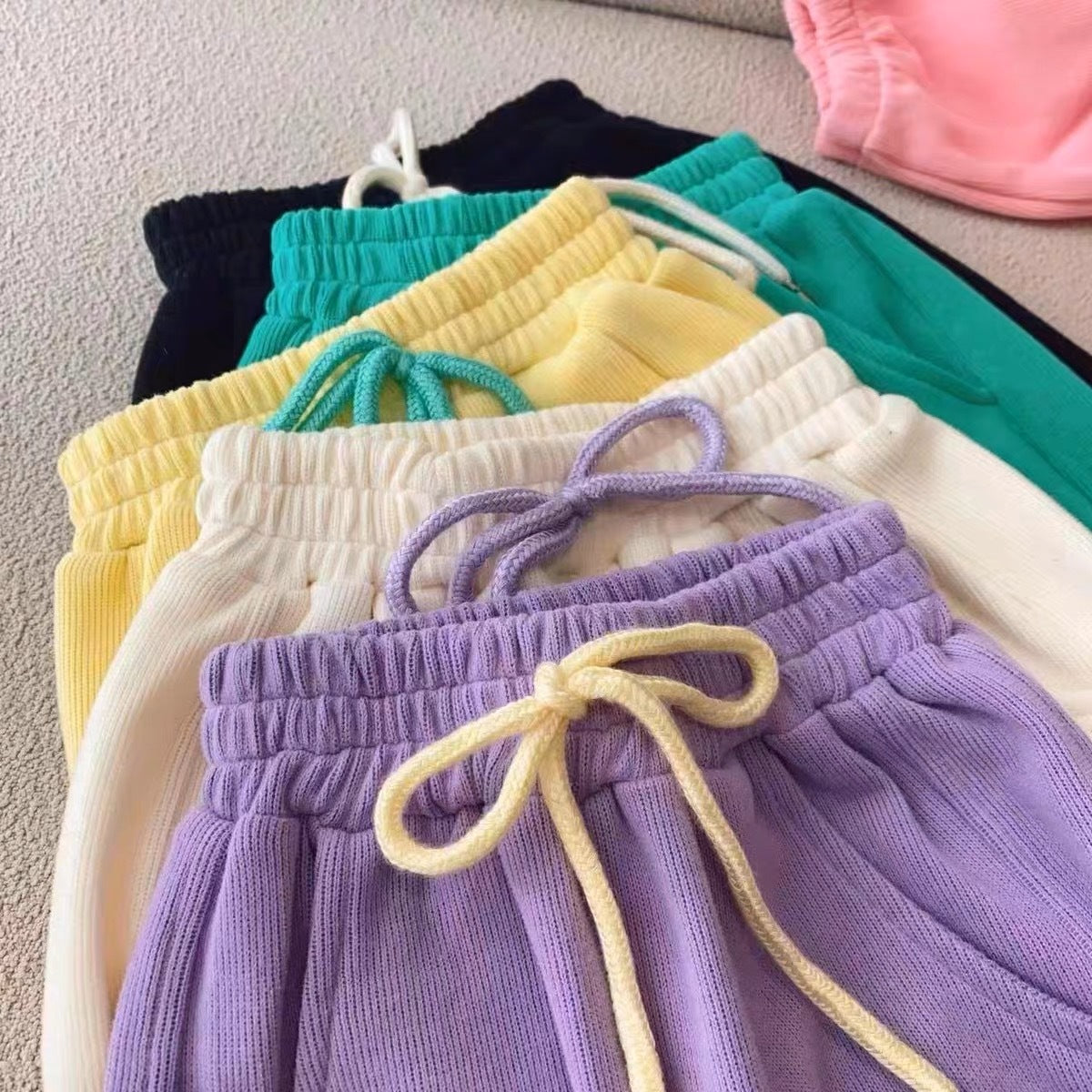 C23083102爆款-春款秋款女童小童百搭大C刺繡休閒運動長褲