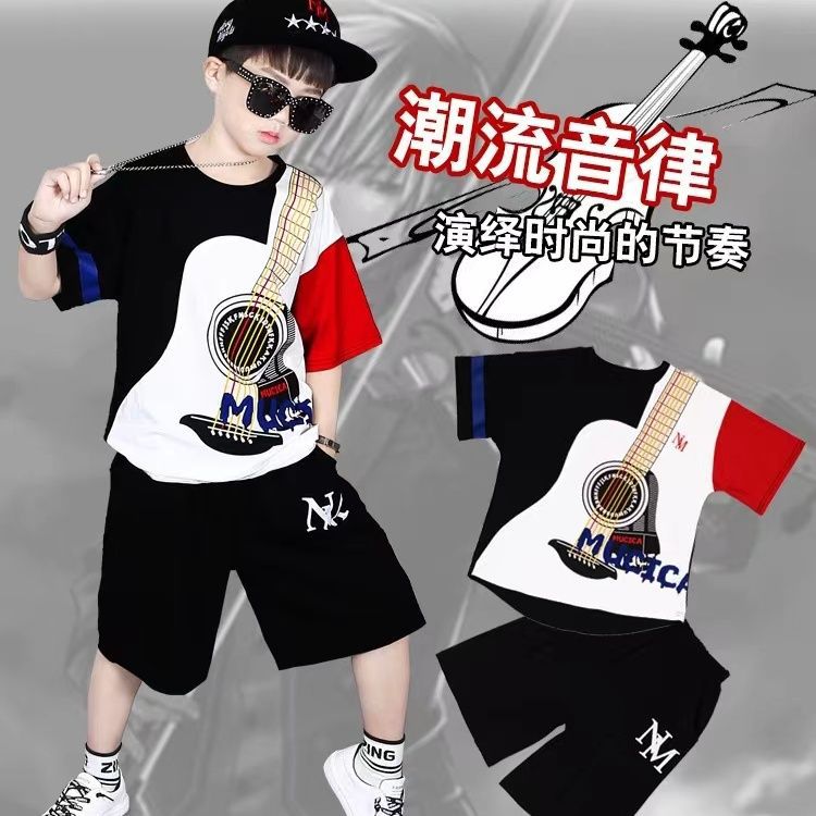 FG25053012男童夏裝套裝新款兒童裝夏季中大童男孩洋氣短袖帥氣韓版潮兩件套