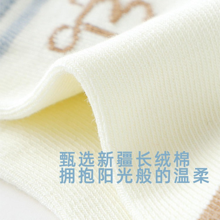 GD24051908春夏新款兒童襪中筒 新生寶寶襪子卡通寶寶類批發(上面是5雙的價格)(9-12天到貨)