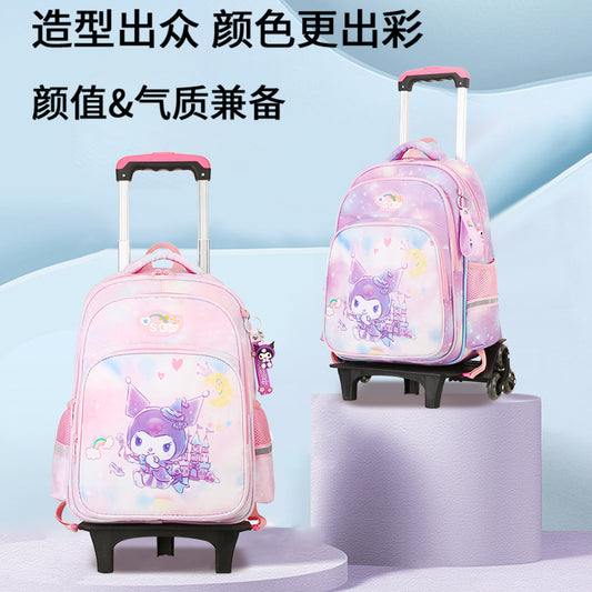 Z25022304卡通拉桿書包女兒童小學生一三四五到六年級2024新款護脊雙肩背包