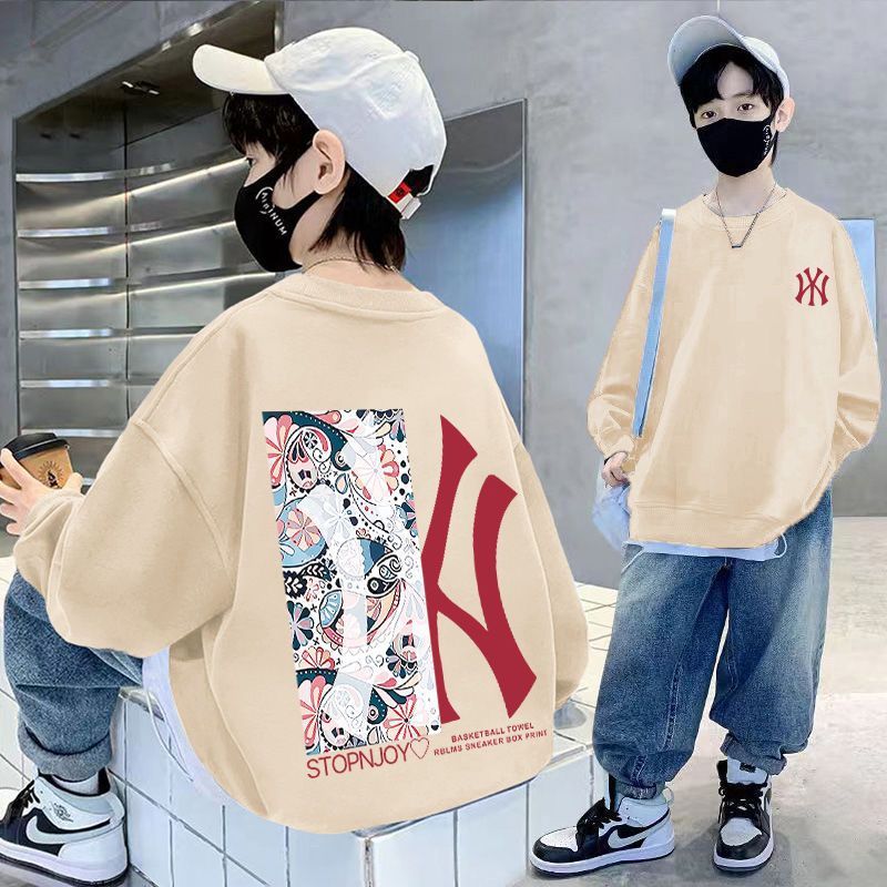 Z25030411男童衛衣長袖秋裝帥氣學生卡通中大童春秋季韓版上衣潮