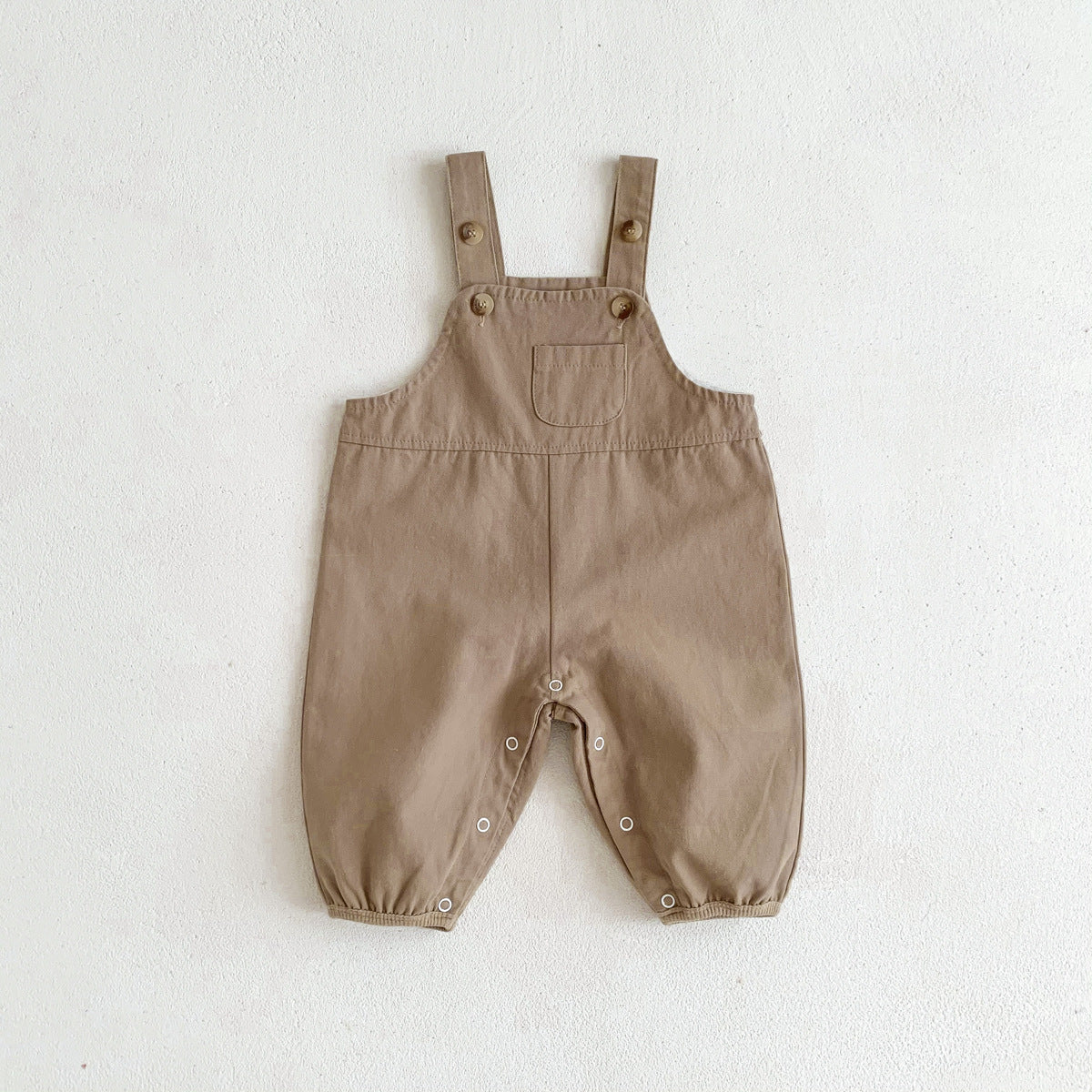 G23111611韓版ins 童裝嬰幼童春秋潮搭男女寶寶小童純色韓系休閒小孩背帶褲