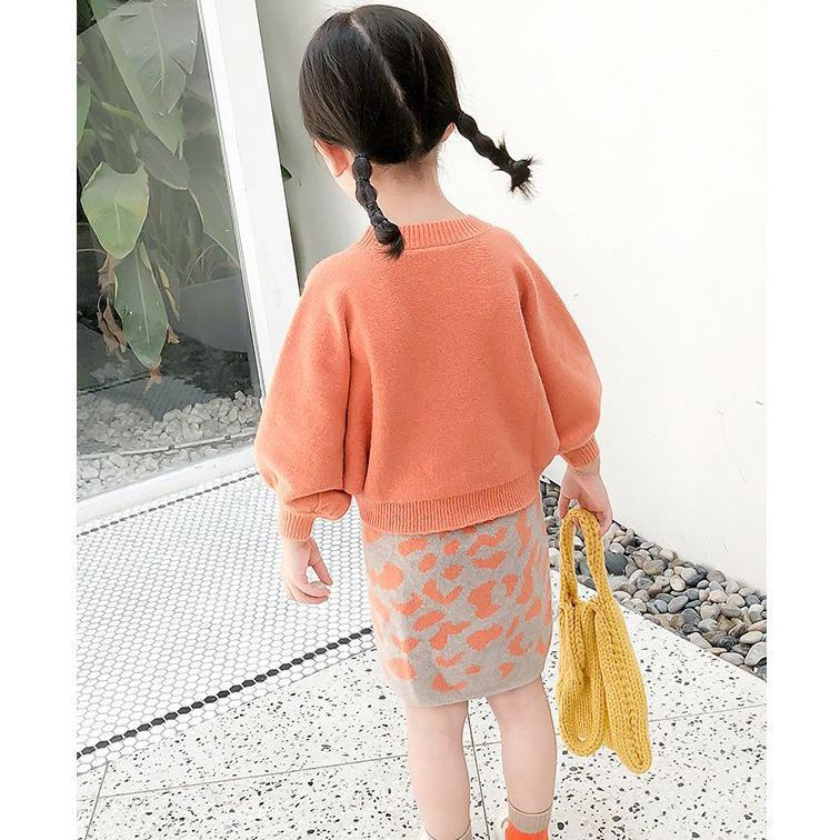 CF25091912女童韓版秋季新款洋氣兒童針織衫毛衣套裝童裝公主裙裙子