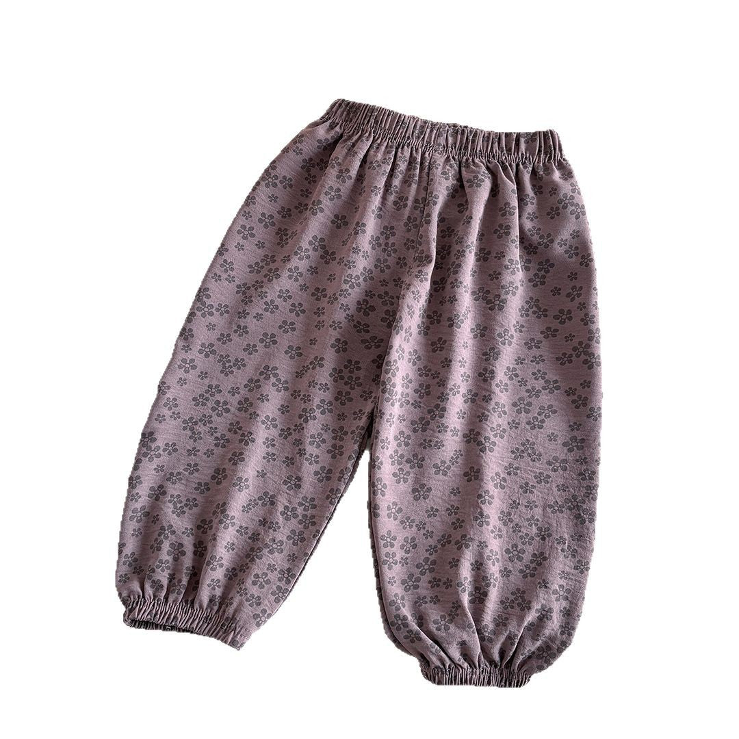 CD25050305兒童夏季防蚊褲薄款女童中大童寬鬆冰絲男寶抖抖褲休閒燈籠褲