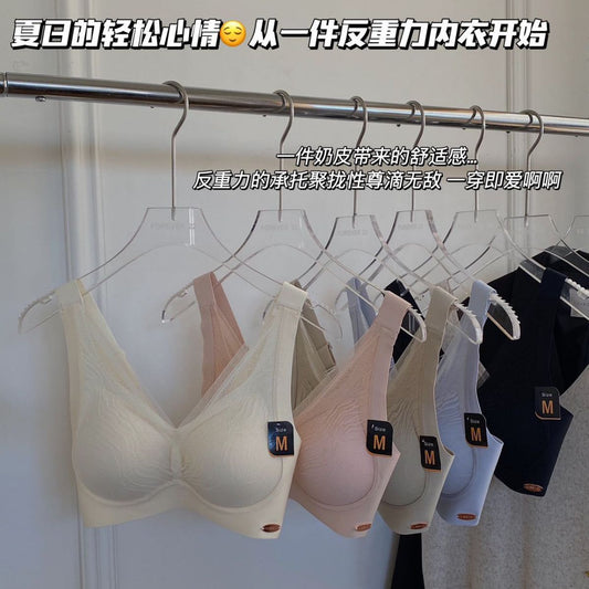 Z24060106反重力8.0美體蕾絲無痕內衣女夏季軟支撐固定杯防下垂聚英鎊型胸罩(2件起批)