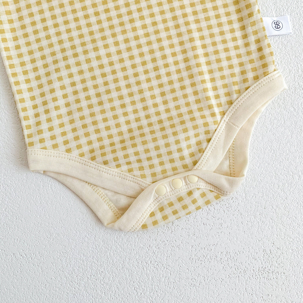 G23051604新款嬰兒吊帶格子包屁衣