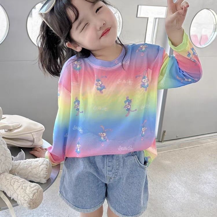 Z25030909女童夏季防曬T恤女寶寶洋氣時髦外穿打底衫兒童防曬衣潮