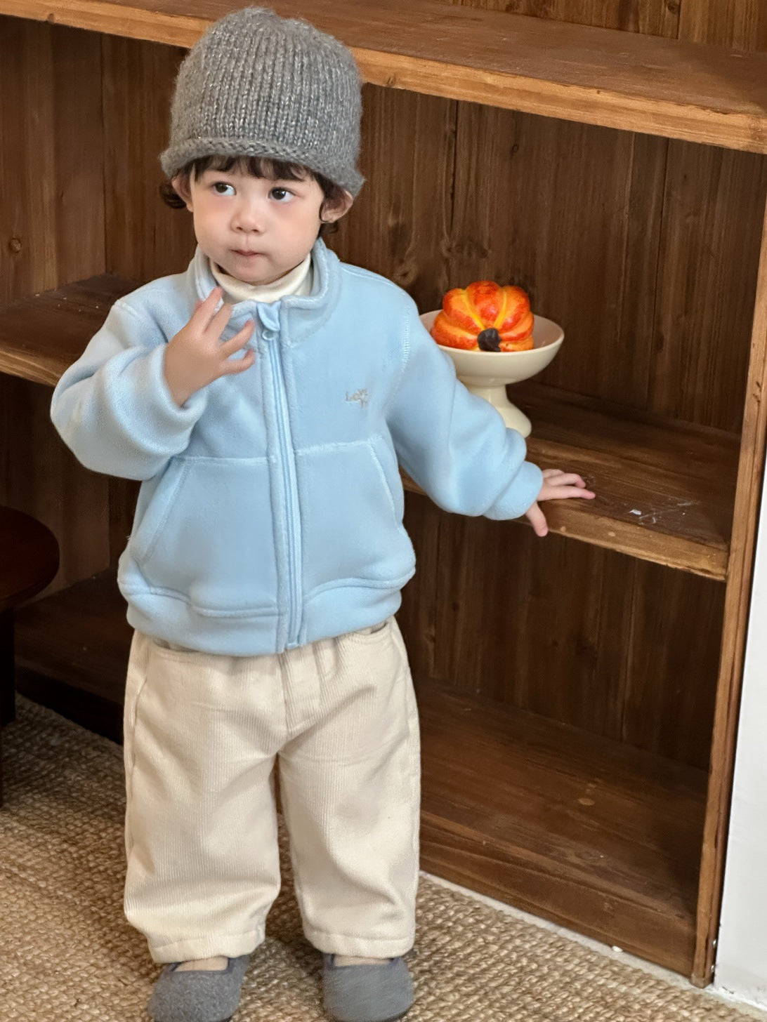 GN26012712小寶寶秋冬季外套2025新款韓版童裝兒童服裝冬款男童加厚衛衣套裝