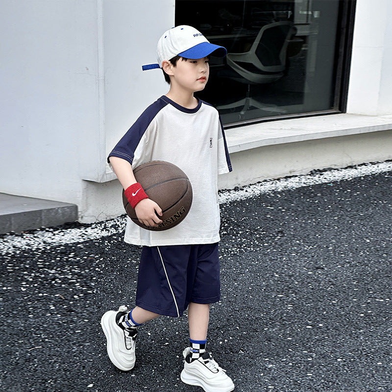 🎈精品童裝🎈FH25062712男童球服套裝夏季新款中大童裝短袖運動兩件式兒童休閒夏裝潮
