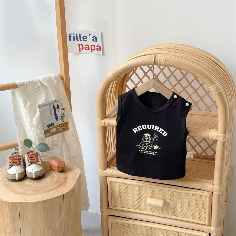 GH25070704韓國童裝2024夏季新款1-3歲男寶寶無袖套裝薄型a類外出服兩件套(熱銷商品—庫存不多僅上架批發2周)