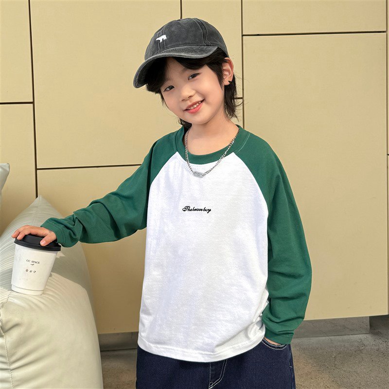 GJ25082714春秋新款純棉長袖T卹兒童山系印花童裝衣服春裝潮