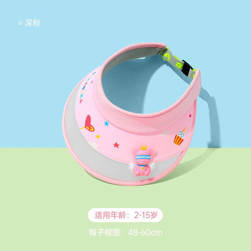 GD24051902兒童防曬帽夏季防暑空頂太陽帽男童女寶大帽簷遮陽帽(9-12天到貨)