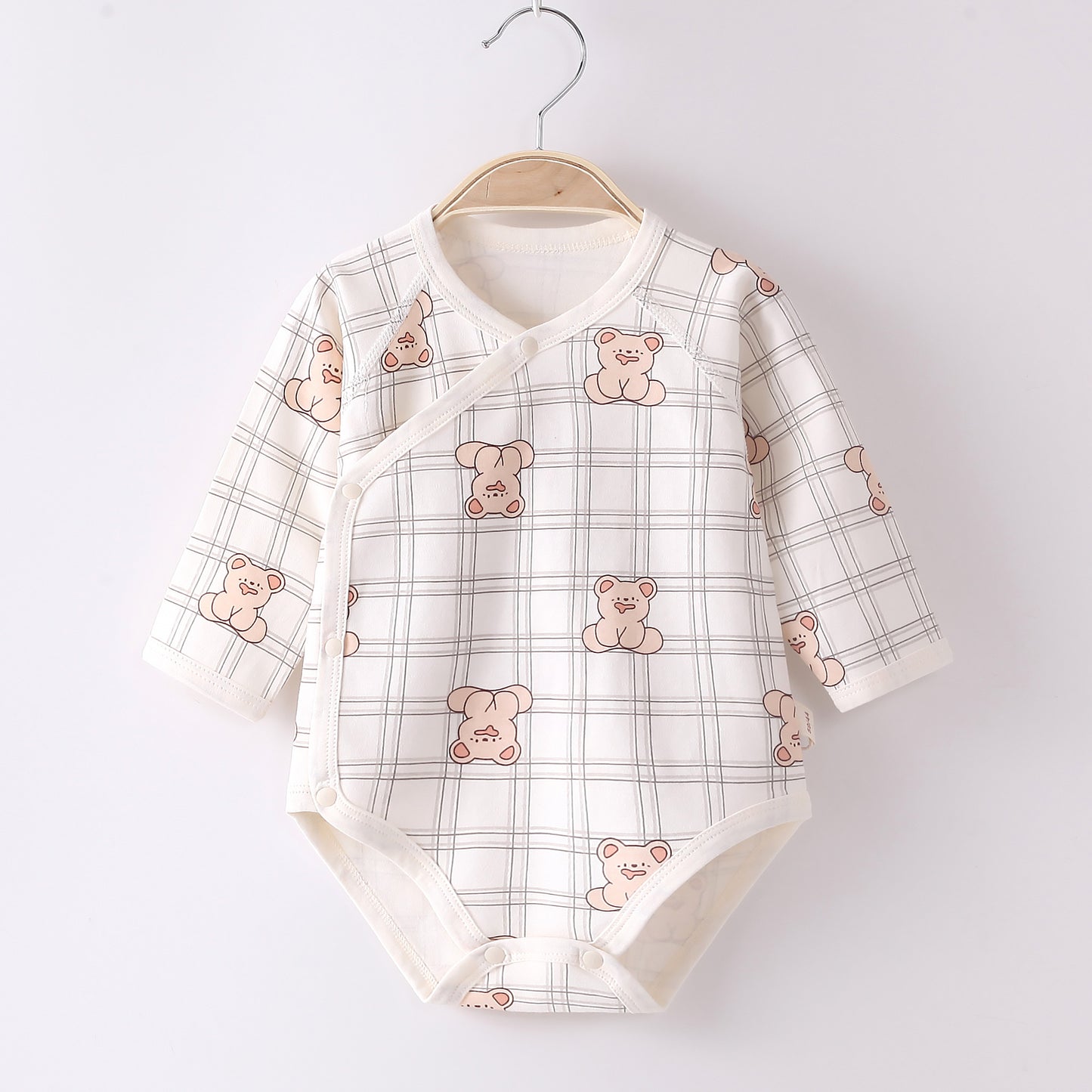 Z23101203新生兒衣服春夏季嬰兒衣服全棉a類無骨哈衣包屁衣初生寶寶爬爬衣(9-12天到貨)