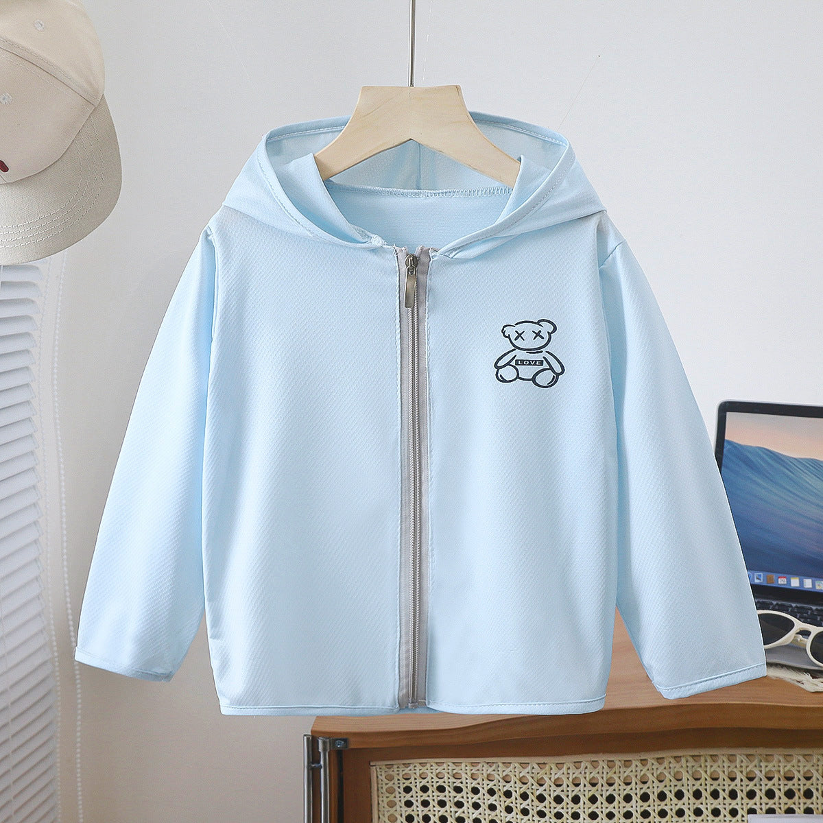 Z25022319冰絲薄款兒童防曬衣透氣防曬男童女童防曬服夏日防曬衫