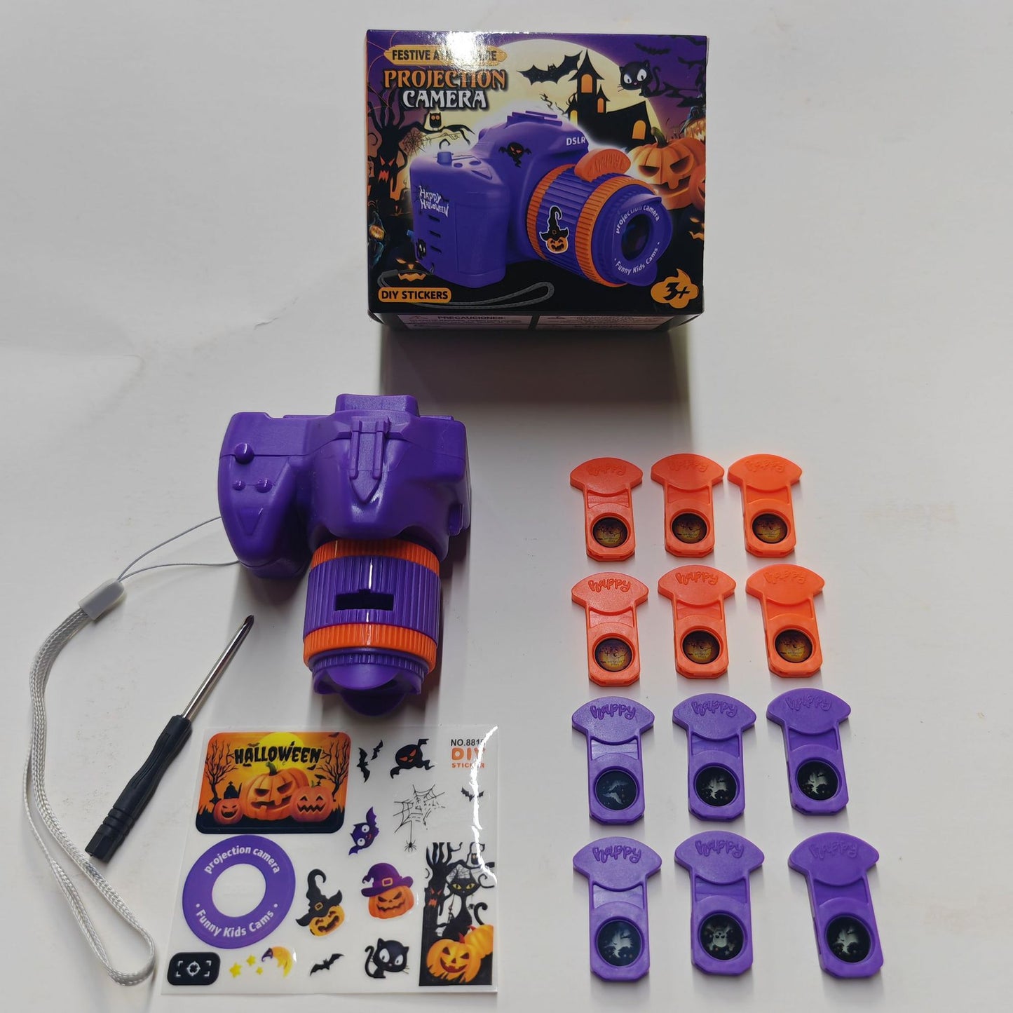 Z24081806萬聖節玩具投影攝影機兒童發光聖誕投影手電筒新年商品抖音