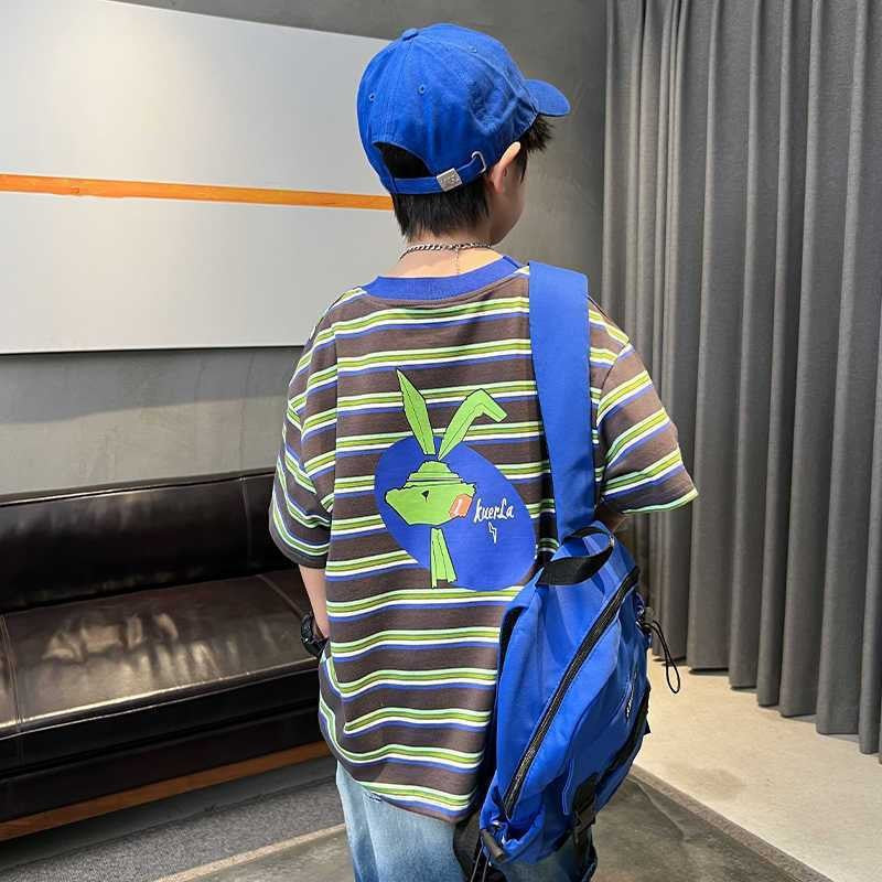 Z25030422男童短袖t恤棉質透氣學生新款兒童夏裝衣服男孩潮範寶寶上衣童裝