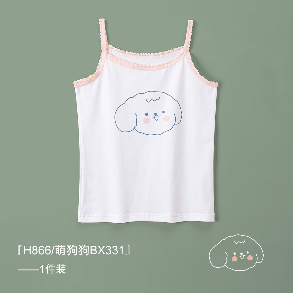 S23071315女童背心-春夏薄款a類純棉韓版女寶寶吊帶衫童裝女孩上衣批發