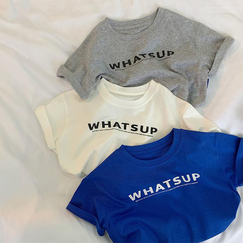 CA23072713純棉寶寶兒童短袖t恤衫-韓版百搭男女童時尚上衣