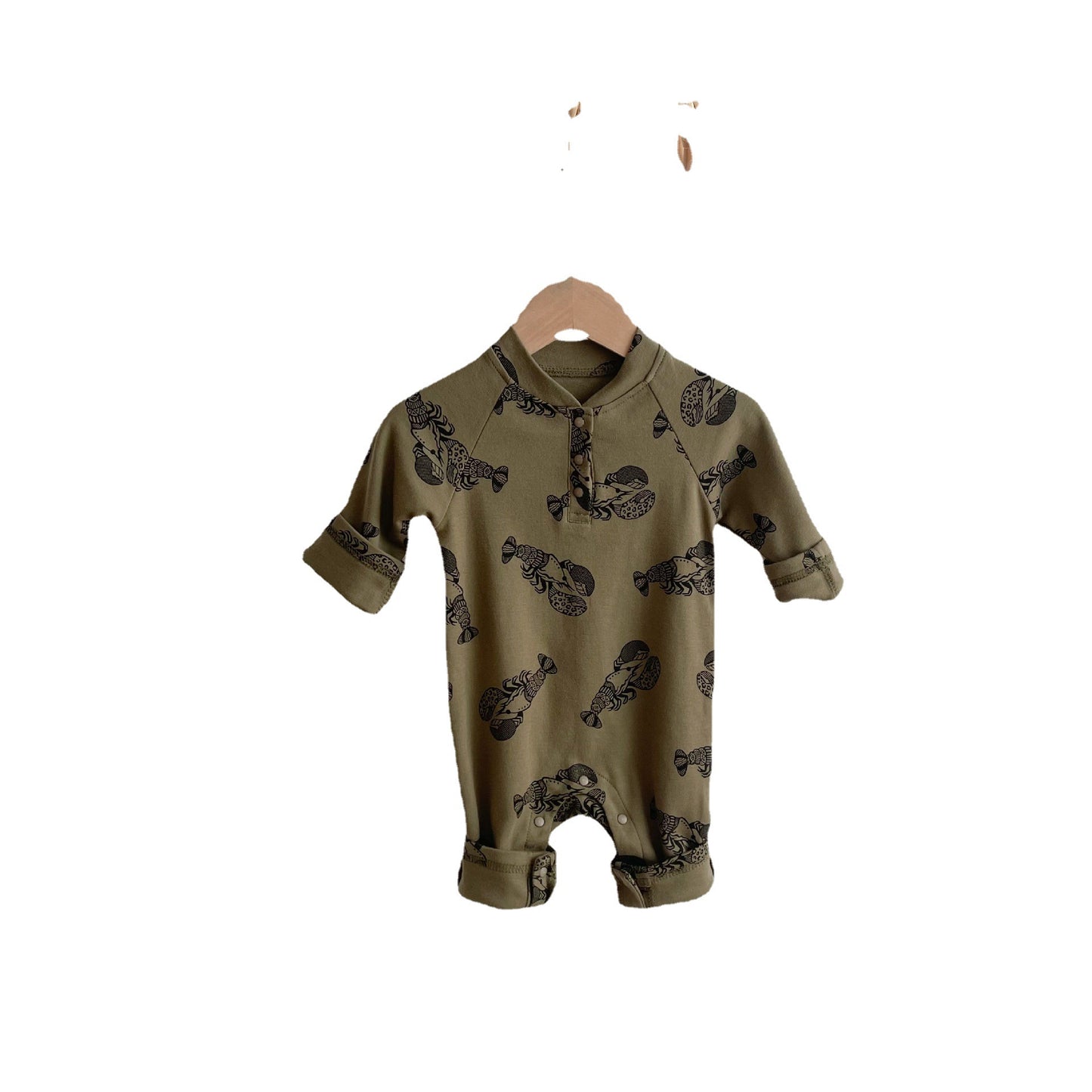 G23082418 ins新款嬰兒連體衣男女寶寶印花卡通哈衣爬服新生兒衣服春秋外穿