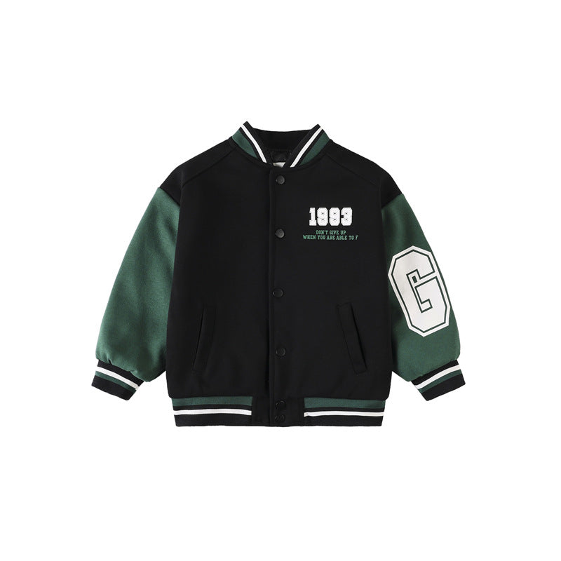 FF24102519拼色長袖兒童服裝春秋款童裝男童裙子外套批發(9-12天到貨)