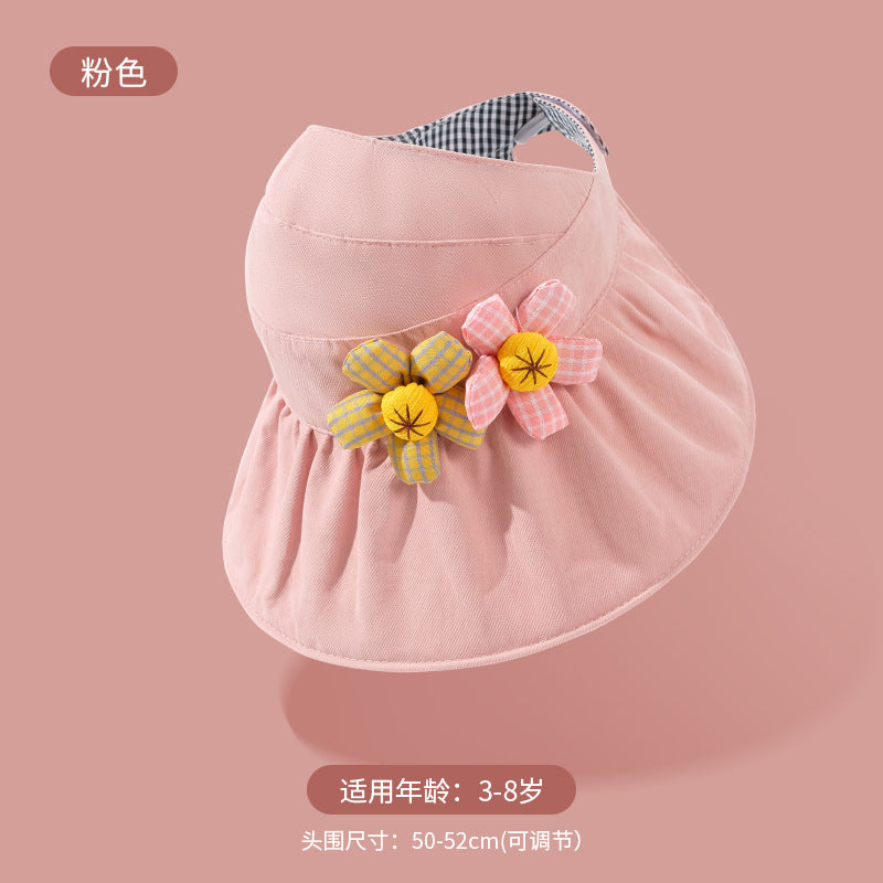GD24051901春夏兒童太陽帽戶外戶外男童女童防曬帽卡通寶寶空頂帽(9-12天到貨)