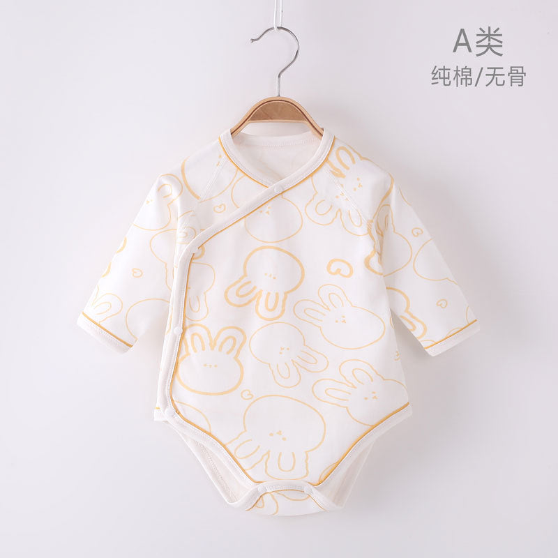 Z23101203新生兒衣服春夏季嬰兒衣服全棉a類無骨哈衣包屁衣初生寶寶爬爬衣(9-12天到貨)