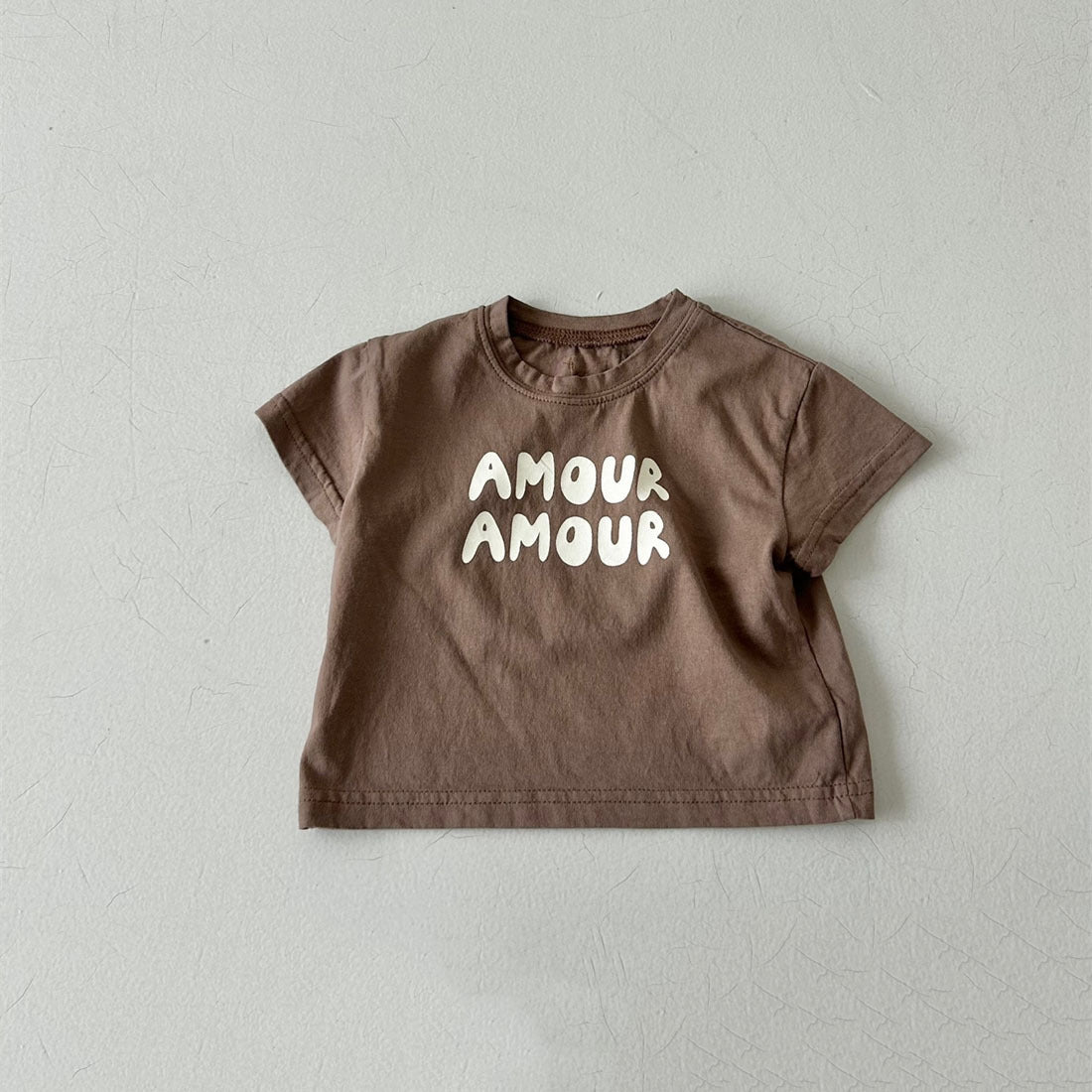 CA25052106嬰兒短袖T卹夏裝男女寶寶薄款半袖上衣字母印花兒童T恤衣服韓版