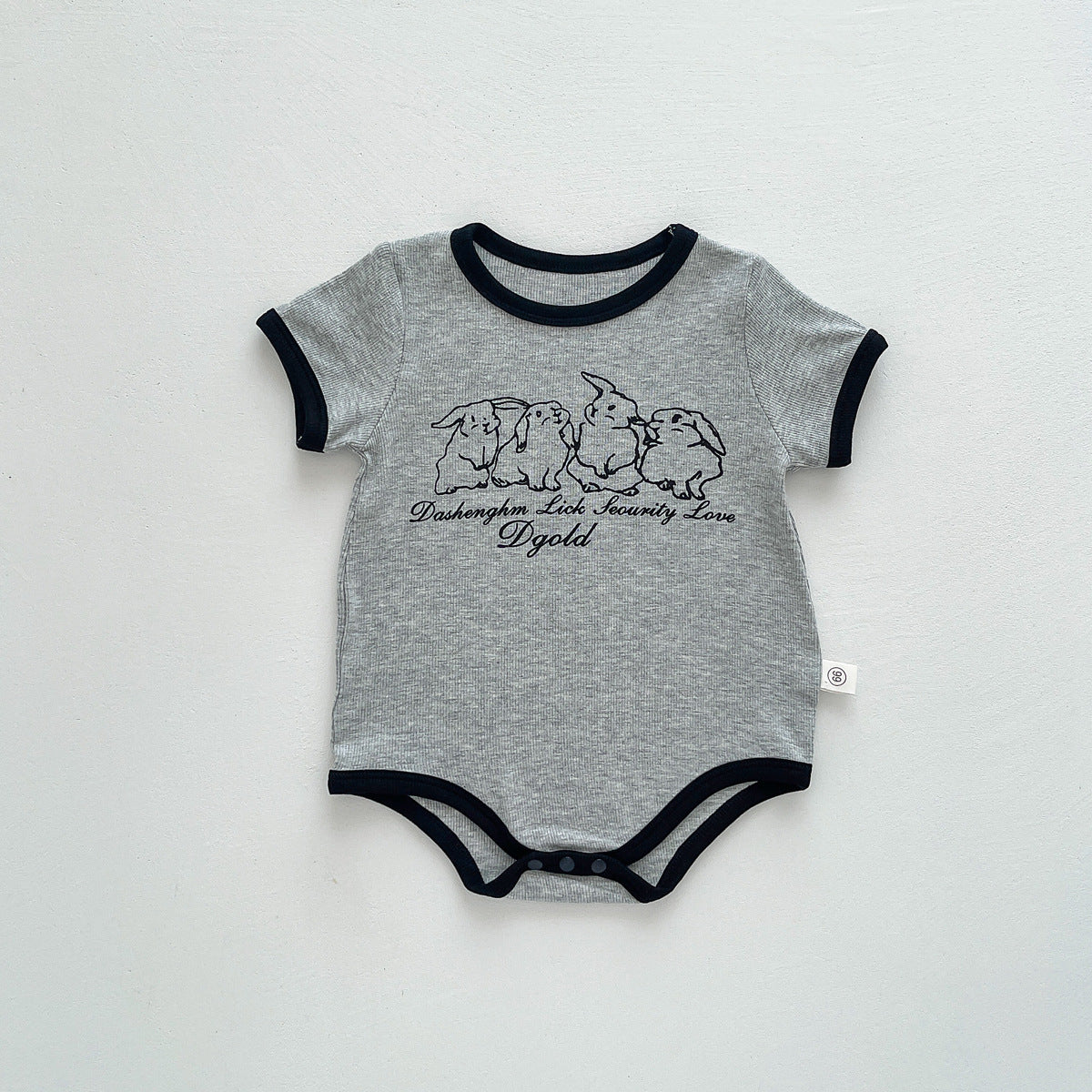 Z25022331嬰兒夏季刺繡碎花側腰蝴蝶結嬰幼兒哈衣女寶寶無袖薄款爬服