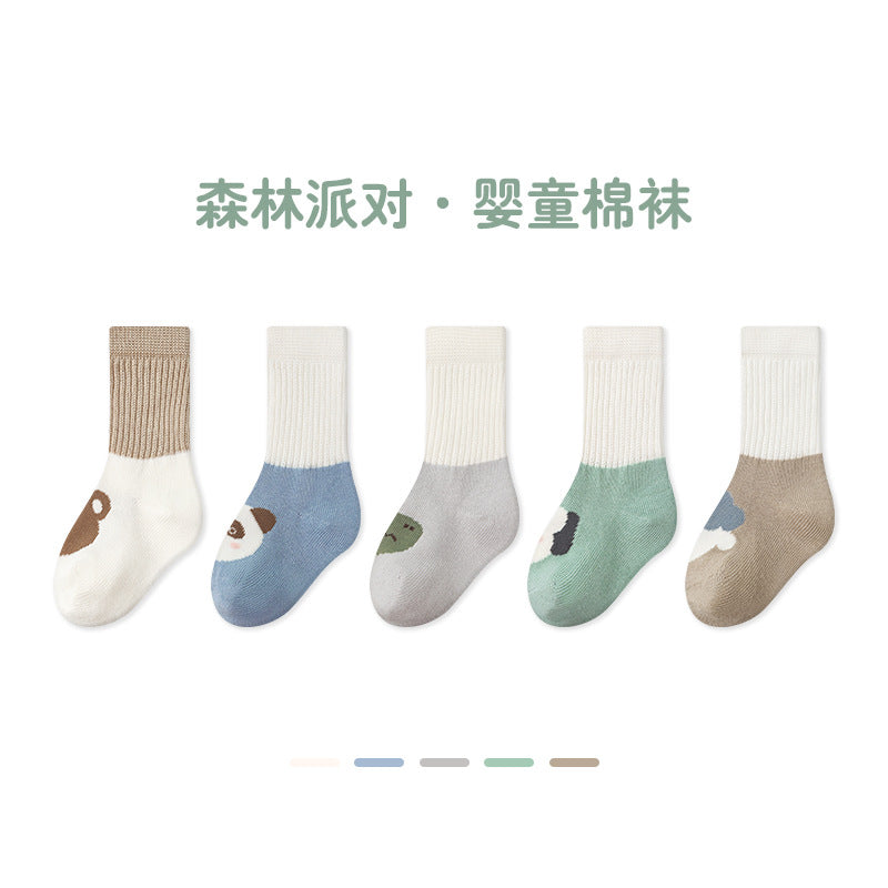 Z24032303春季無骨女寶寶中筒草莓新生兒襪子棉可愛新生兒襪子(5雙起批)