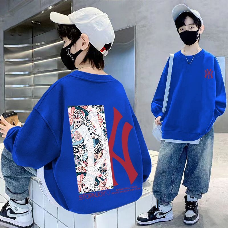 Z25030411男童衛衣長袖秋裝帥氣學生卡通中大童春秋季韓版上衣潮