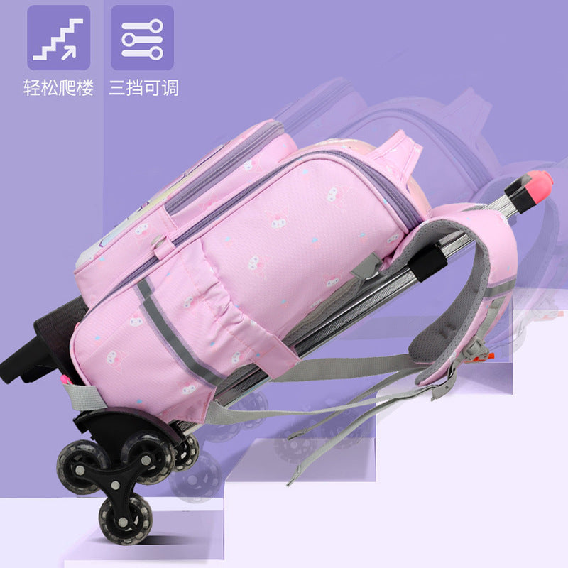 Z25022302拉桿書包小學生庫洛米三到六年級女爬樓梯六輪防水大容量
